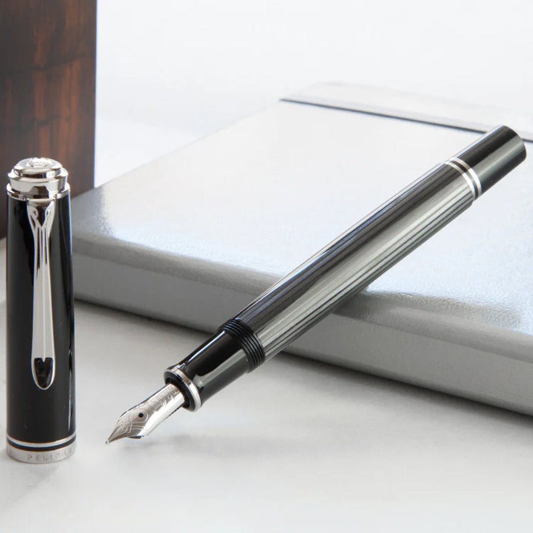 Pelikan Souveran M605 Stresemann Anthracite Fountain Pen - SCOOBOO - PEP_SVRN_M605_STR_ANTH_FPEF_813556 - Fountain Pen