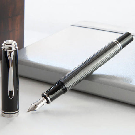 Pelikan Souveran M605 Stresemann Anthracite Fountain Pen - SCOOBOO - PEP_SVRN_M605_STR_ANTH_FPEF_813556 - Fountain Pen