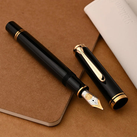 Pelikan Souveran M800 Black Fountain Pen - SCOOBOO - PEP_SVRN_M800_BLK_FPEF_986133 - Fountain Pen