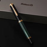 Pelikan Souveran M800 Black/Green Fountain Pen - SCOOBOO - PEP_SVRN_M800_BLKGRN_FPEF_986513 - Fountain Pen