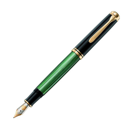 Pelikan Souveran M800 Black/Green Fountain Pen - SCOOBOO - PEP_SVRN_M800_BLKGRN_FPEF_986513 - Fountain Pen