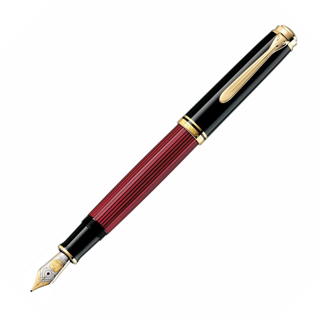 Pelikan Souveran M800 Black/Red Fountain Pen - SCOOBOO - PE_SVRN_M800_BLKRED_FPEF_816557 - Fountain Pen