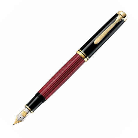 Pelikan Souveran M800 Black/Red Fountain Pen - SCOOBOO - PE_SVRN_M800_BLKRED_FPEF_816557 - Fountain Pen