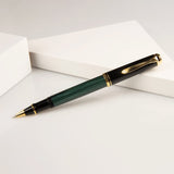 Pelikan Souveran R400 Black/Green Roller Ball Pen - SCOOBOO - PEP_SVRN_R400_BLKGRN_RB_987966 - Roller Ball Pen