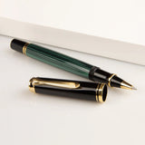 Pelikan Souveran R400 Black/Green Roller Ball Pen - SCOOBOO - PEP_SVRN_R400_BLKGRN_RB_987966 - Roller Ball Pen