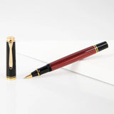 Pelikan Souveran R400 Black/Red Roller Ball Pen - SCOOBOO - PEP_SVRN_R400_BLKRED_RB_925305 - Roller Ball Pen