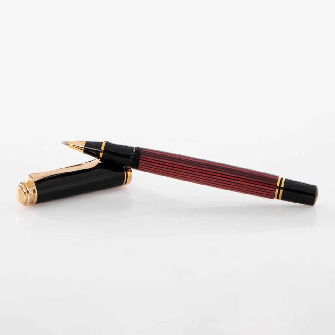 Pelikan Souveran R400 Black/Red Roller Ball Pen - SCOOBOO - PEP_SVRN_R400_BLKRED_RB_925305 - Roller Ball Pen