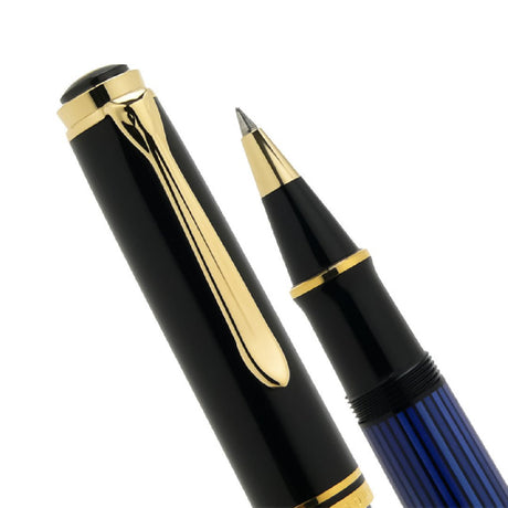 Pelikan Souveran R600 Black/Blue Roller Ball Pen - SCOOBOO - PEP_SVRN_R600_BLKBLU_RB_988246 - Roller Ball Pen