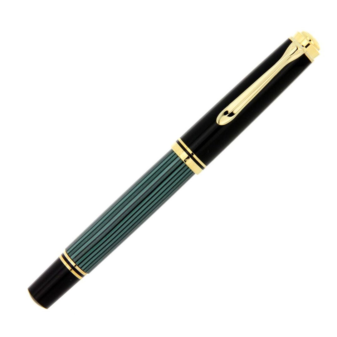 Pelikan Souveran R600 Black/Green Roller Ball Pen - SCOOBOO - PEP_SVRN_R600_BLKGRN_RB_979534 - Roller Ball Pen