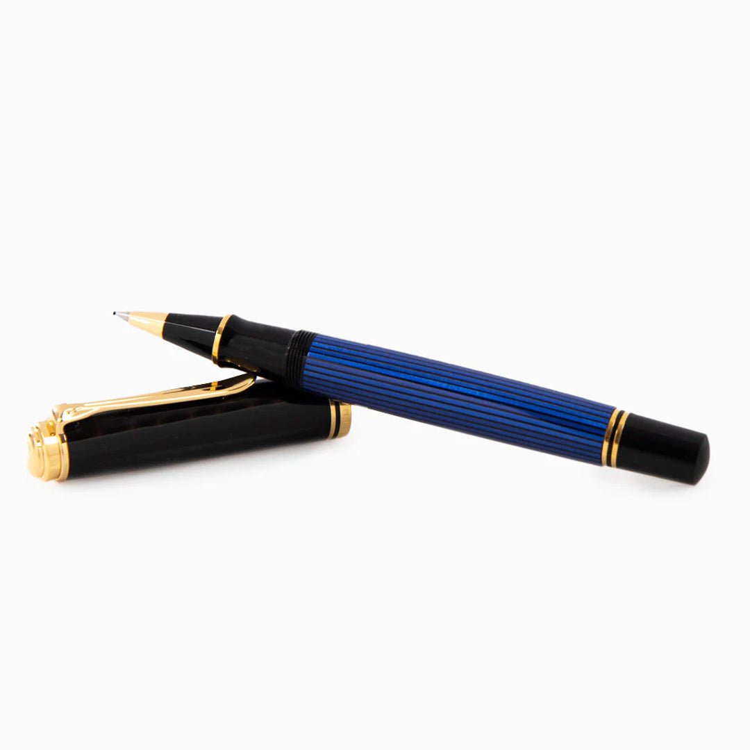 Pelikan Souveran R800 Black/Blue Roller Ball Pen - SCOOBOO - PEP_SVRN_R800_BLKBLU_RB_988006 - Roller Ball Pen