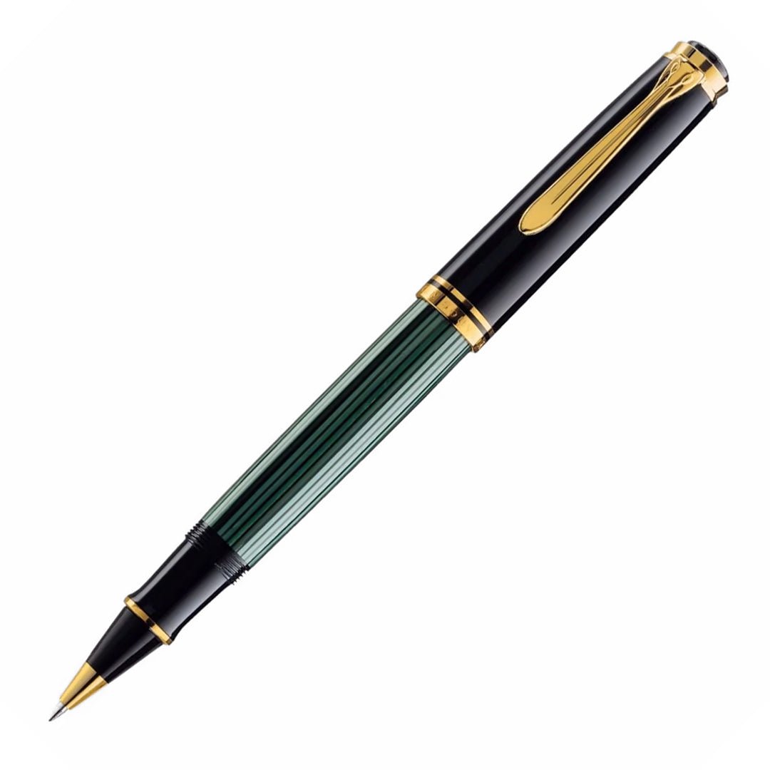 Pelikan Souveran R800 Black/Green Roller Ball Pen - SCOOBOO - PEP_SVRN_R800_BLKGRN_RB_987990 - Roller Ball Pen