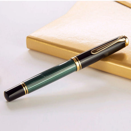 Pelikan Souveran R800 Black/Green Roller Ball Pen - SCOOBOO - PEP_SVRN_R800_BLKGRN_RB_987990 - Roller Ball Pen