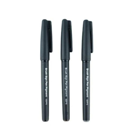 Pentel Brush Sign Pen - Black, Grey & Sepia Ink(Pack of 3) - SCOOBOO - SESP15 - Brush Pens