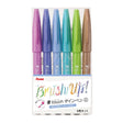 Pentel Brush Sign Pens Set of 6 - SCOOBOO - SES15C - 6STC - Brush Pens