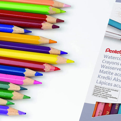 Pentel CB9 - 12U Water Color Pencils Set of 12 Pcs. (THAI) - SCOOBOO - CB9 - 12U - Watercolour Pencils