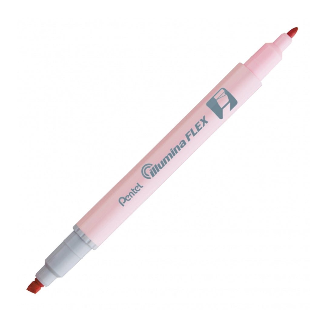 Pentel Dual Tip Highlighter Pastel Illumina Flex (Twn) - Pack of 1 - SCOOBOO - SLW11P - PE - Highlighter