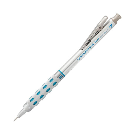 Pentel Graphgear 1000 Mechanical, Silver & Blue (PG1017) - SCOOBOO - PG1017 - Mechanical Pencil