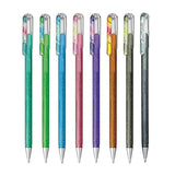 Pentel Hybrid Dual Metallic Gel Roller Pen(Pack of 8) - SCOOBOO - K110 - Gel Pens