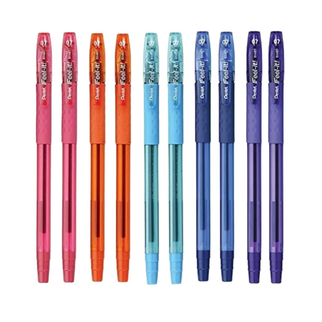 Pentel IFeel - It 0.7 mm Ballpoint Pen - Pack of 10 - SCOOBOO - BX487 - C (BLUE) - 2 - Ball Pen