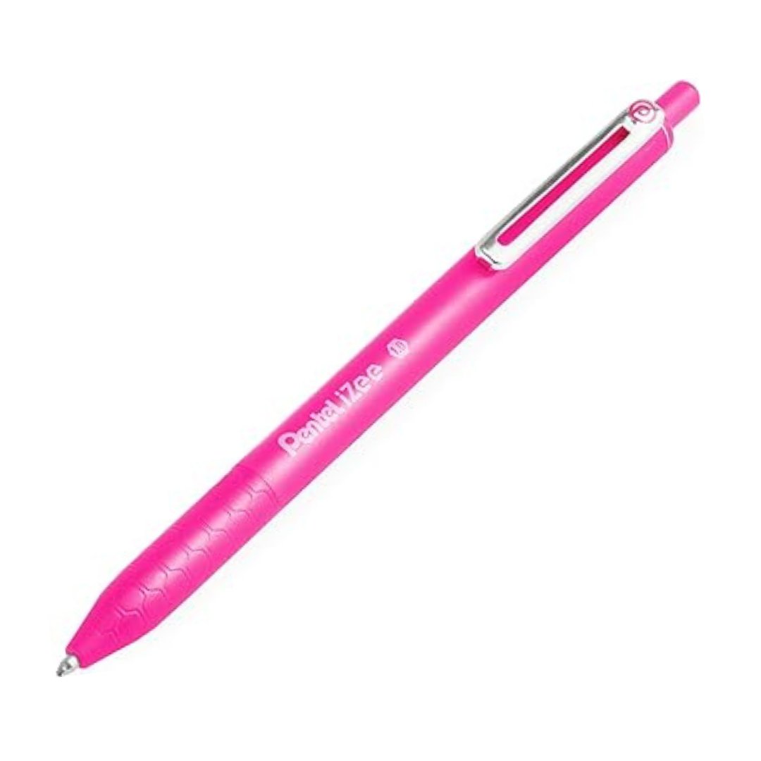 Pentel iZee Click Honeycomb Grip Ball Point Pen-Blue Ink - SCOOBOO - BX470-Pink - Ball Pen