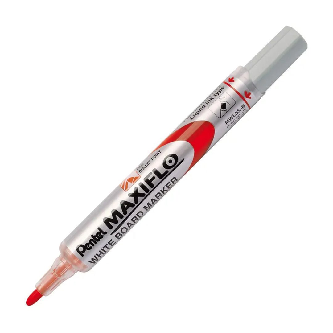 Pentel Maxiflow Whiteboard Marker Bullet Fine - SCOOBOO - MWL5S - B - White - Board Marker