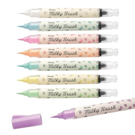 Pentel Pastel Milky Brush Pen(Pack Of 1) - SCOOBOO - XGFH-PWX - Brush Pens