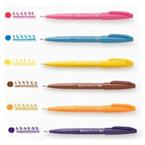 Pentel Water Based Brush Sign Pen(Pack of 6) - SCOOBOO - SES15C-6ST1 - Brush Pens