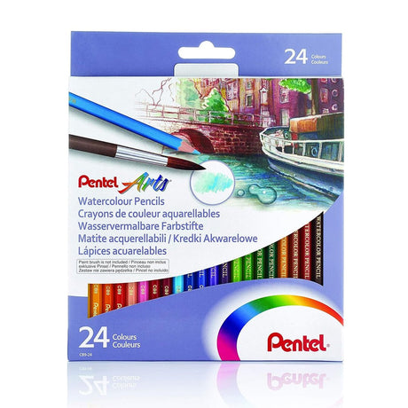 Pentel Water Color Pencils Set of 24 Pcs. (THAI) - SCOOBOO - CB9 - 24U - Watercolour Pencils