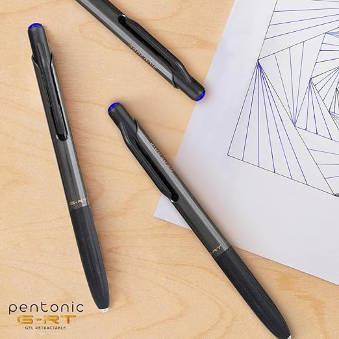 Pentonic 0.7mm G - RT Retractable Blue Gel Pen - SCOOBOO - 4800 - B - Gel Pens