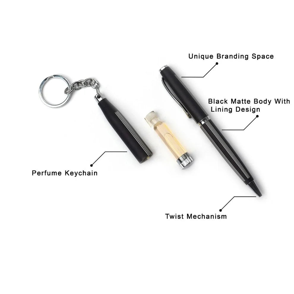 Picasso Parri Aroma 2 in 1 Perfume Keychain & Ball Pen Set - SCOOBOO - PP - 008 - Gift hamper