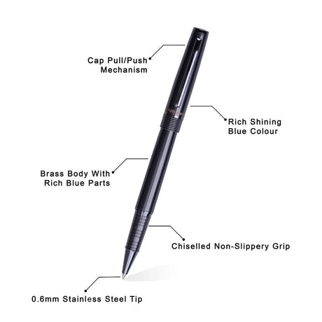 Picasso Parri Aurum Wine Roller Pen With An Extra Refill for Free - SCOOBOO - PP - 009 - Dark Blue - Roller Pen