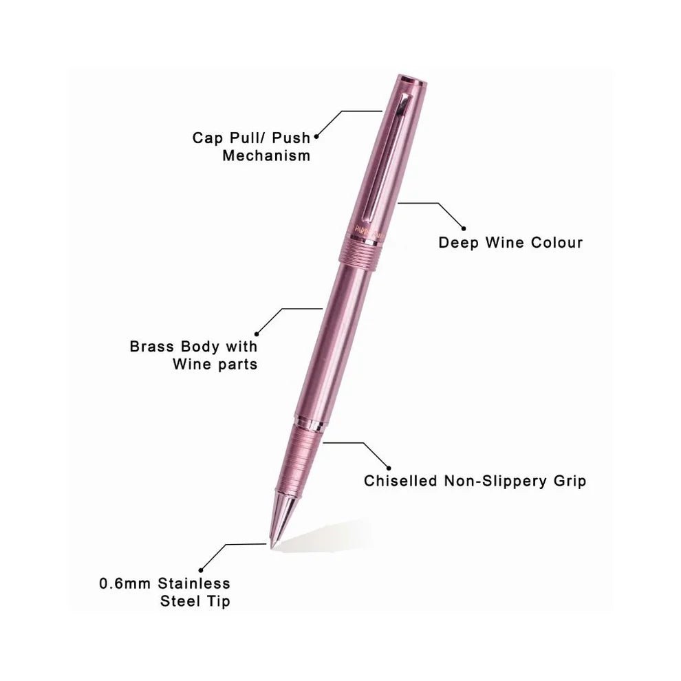 Picasso Parri Aurum Wine Roller Pen With An Extra Refill for Free - SCOOBOO - PP - 009 - wine - Roller Pen