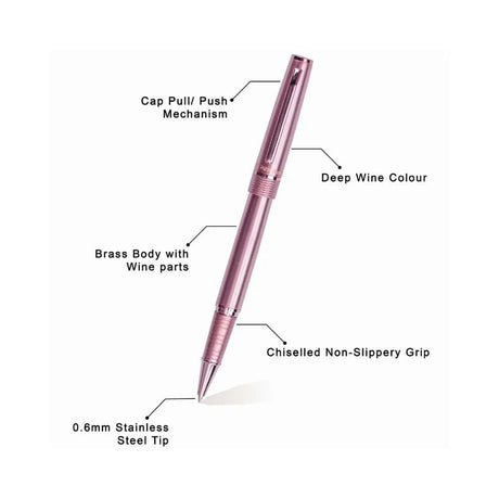 Picasso Parri Aurum Wine Roller Pen With An Extra Refill for Free - SCOOBOO - PP - 009 - wine - Roller Pen