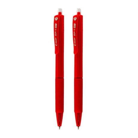 Pilot BP-1 RT Fine 0.7mm Ball Point Pen Pack Of 2 - SCOOBOO - BP-1RT-F-R - Ball Pen