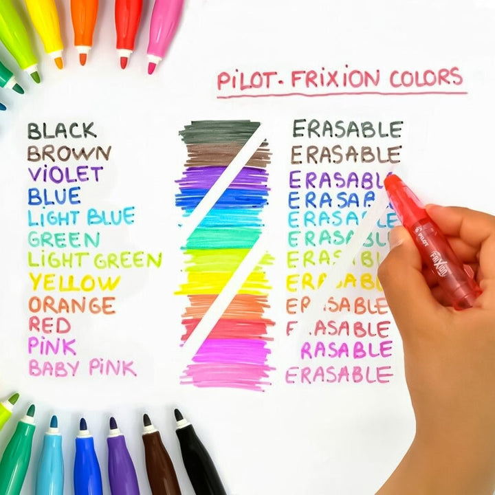 Pilot Frixion Colors Pack Of 12 - SCOOBOO - 862 - Fineliner
