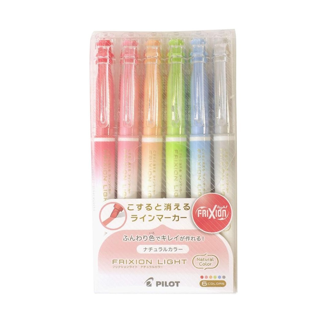 Pilot Frixion Highlighter 6 Color Set - SCOOBOO - SFL - 60SL - 6CN - Highlighter