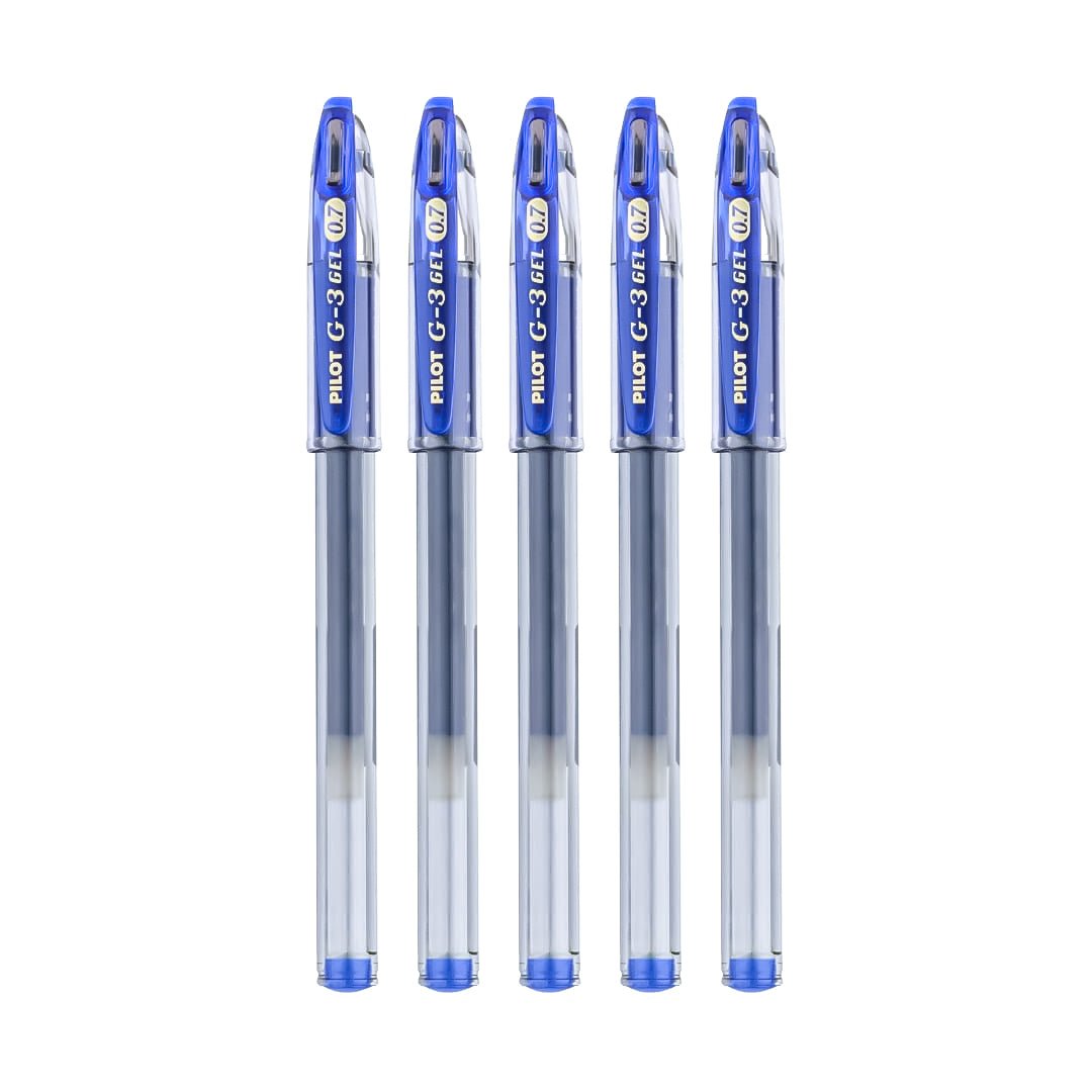 Pilot G-3 Gel Pens Pack Of 5 0.7mm - SCOOBOO - 9000030154 - Gel Pens