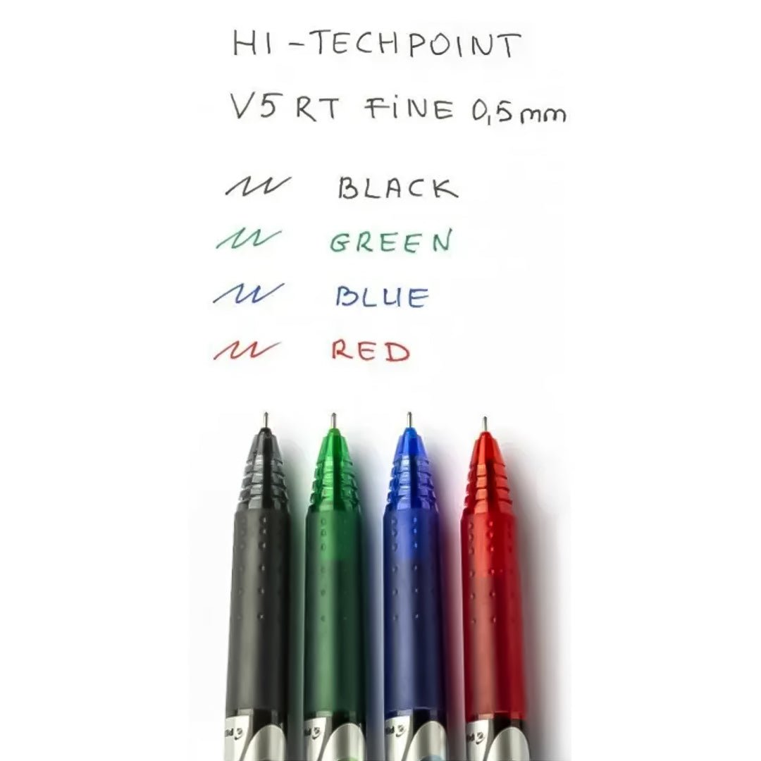 3 Penne Pilot V5 Hi-Tecpoint - Punta 0,5 Mm, Inchiostro Liquido Nero, Scrittura Precisione - Foto 13