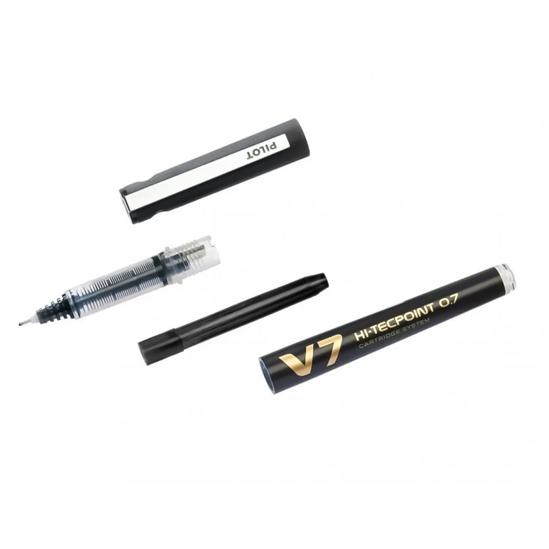Pilot Hi-techpoint V7 Cartridge System Pen 0.7mm (Pack of 2) - SCOOBOO - 842 - Roller Ball Pen