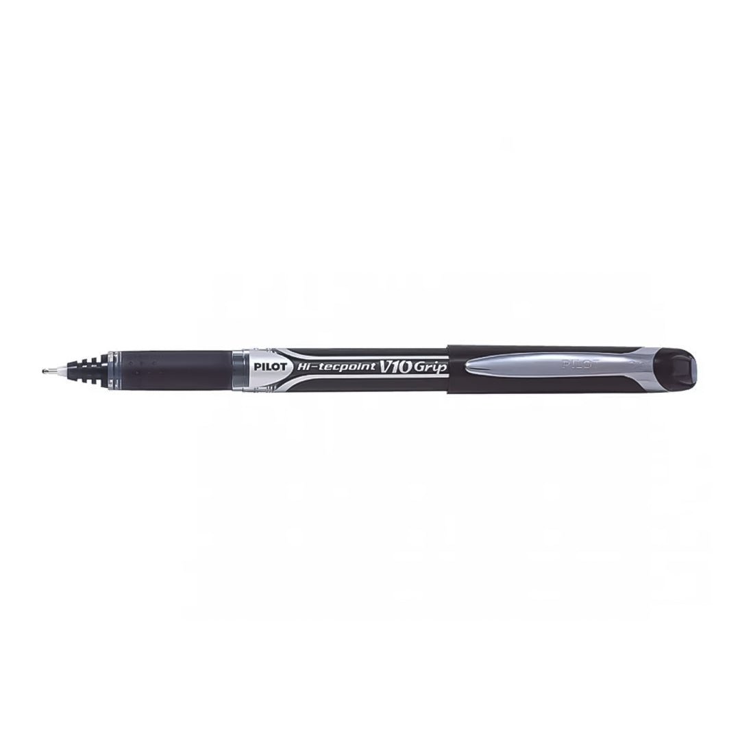 Pilot Hi-Tec V10 Grip rollerball pen, naaldpunt, zwart, 3 stuks Pilot Hi-Tec V10 Grip rollerball pen, naaldpunt, zwart, 3 stuks