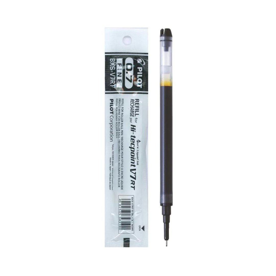 Pilot Hi-Tecpoint V7RT Roller Ball Pen Refills - SCOOBOO - BXS-V7RT-B - Refills