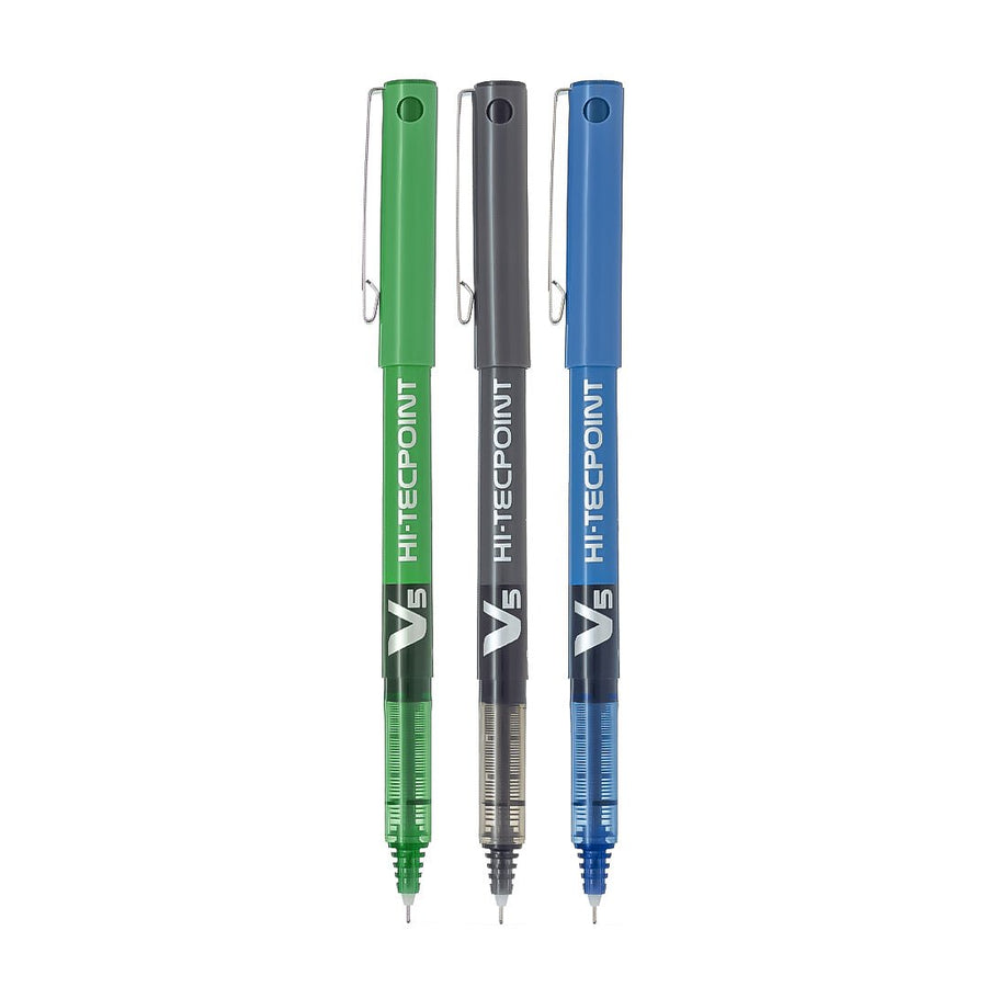 Pilot Vsystem Hi-Techpoint Roller Ball Pens 0.5mm Pack Of 3 - SCOOBOO - 9000014713 - Roller Ball Pen