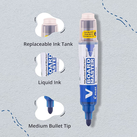 Pilot Wytebord Marker Pack of 4 - SCOOBOO - V Board Master - White-Board Marker