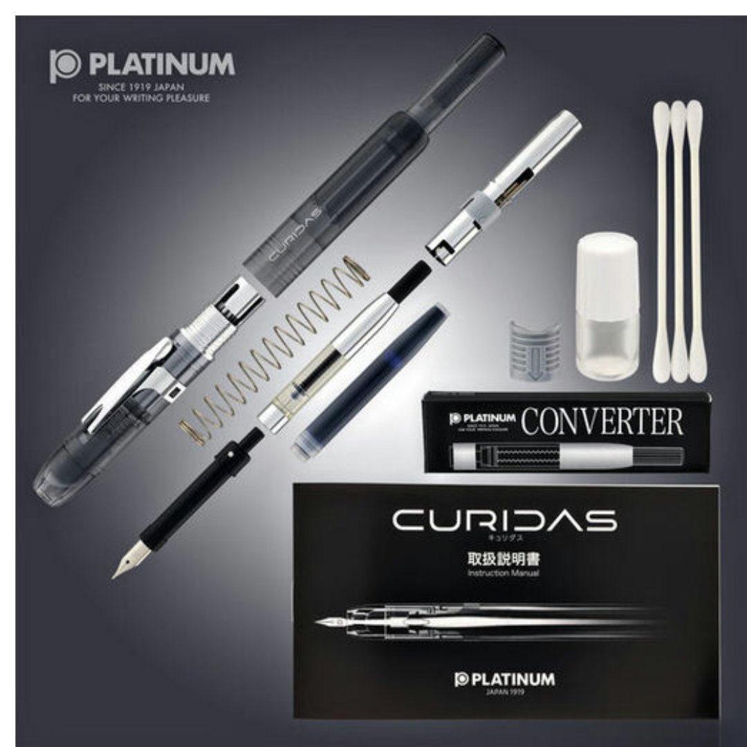 Platinum Curidas Fountain Pen Graphite Smoke Medium - SCOOBOO - PKN7000#7-3(1738073) - Fountain Pen