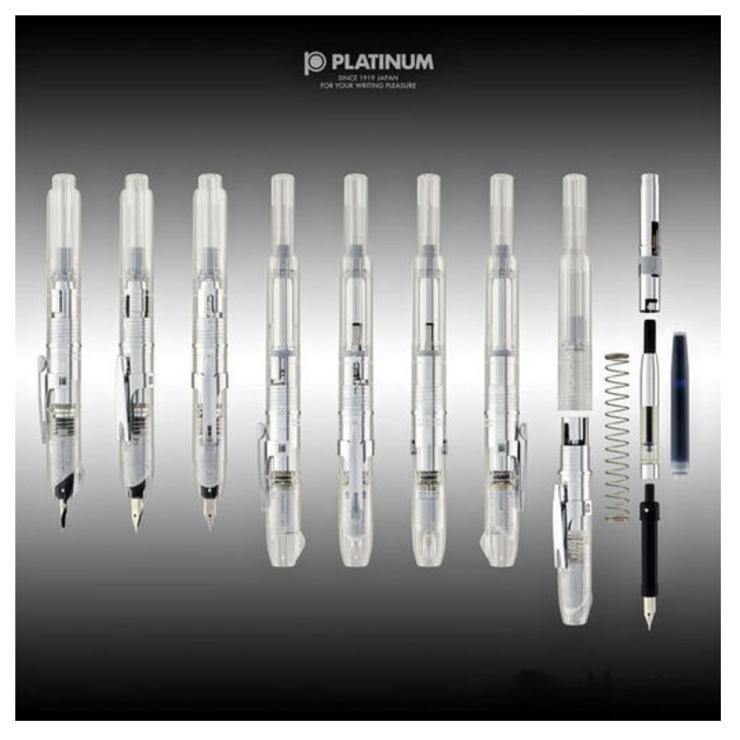 Platinum Curidas Fountain Pen Prism Crystal Fine - SCOOBOO - PKN7000#6-2(1738062) - Fountain Pen