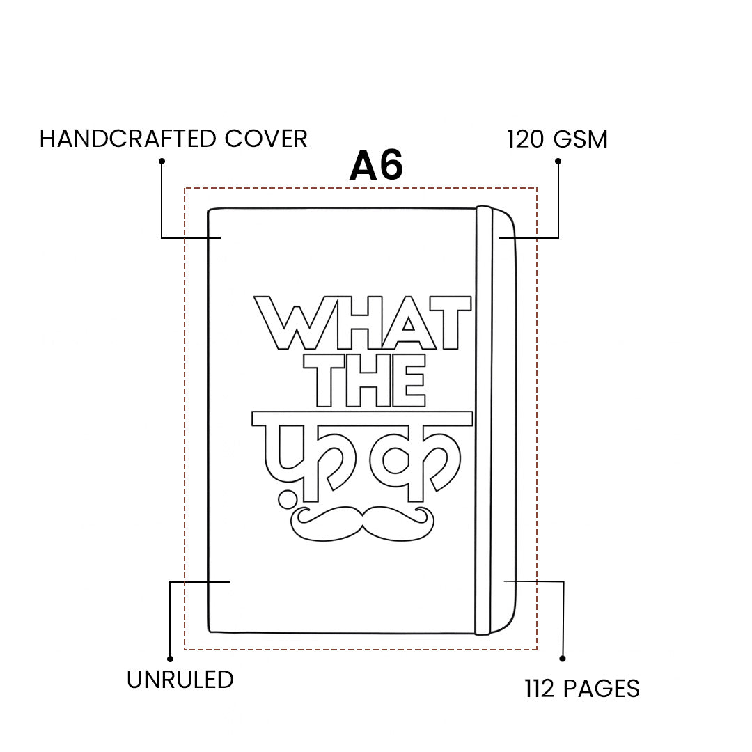 Mooch Handcrafted Diary A6 Plain Notebook