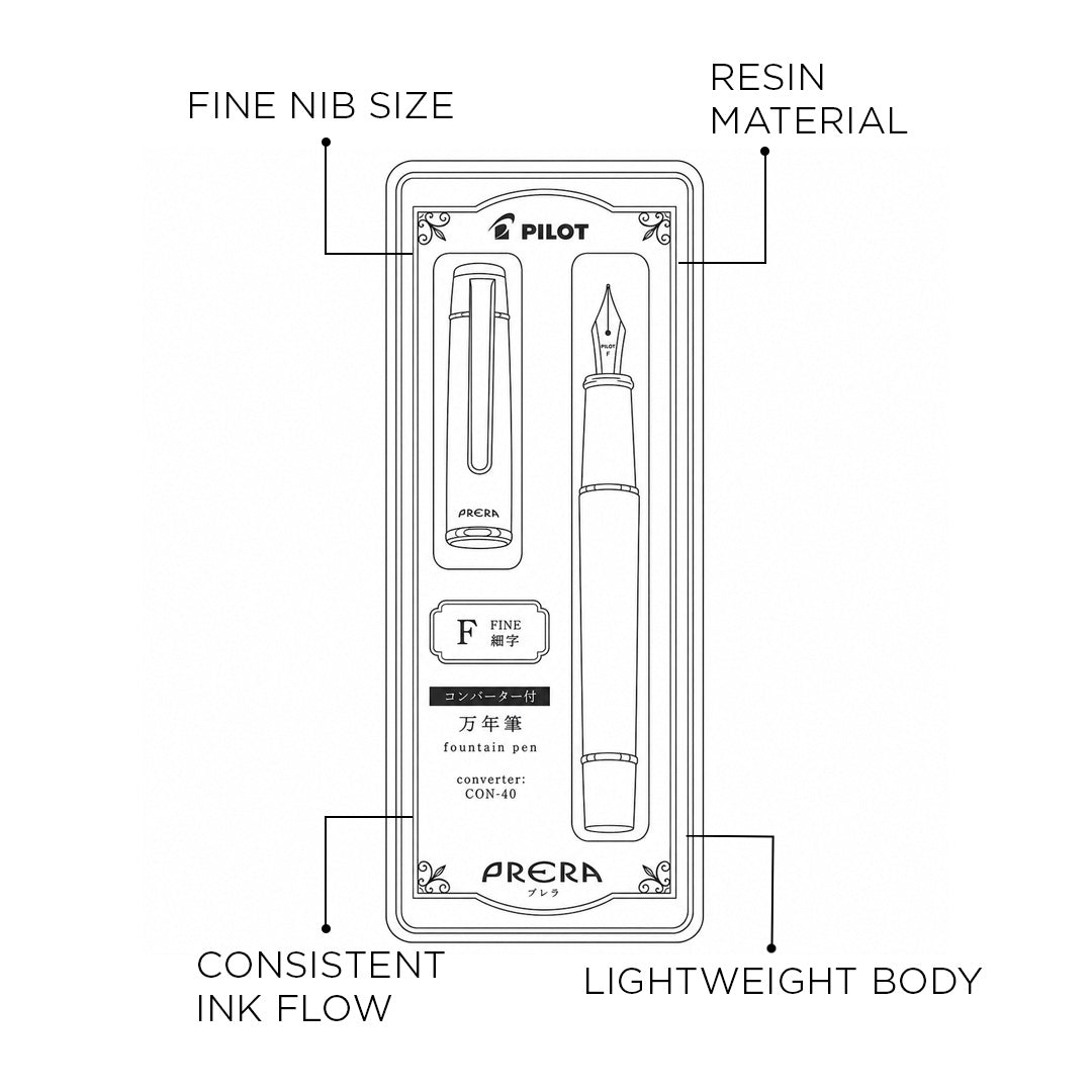 Prera Pilot Prera Fountain Pen – SCOOBOO