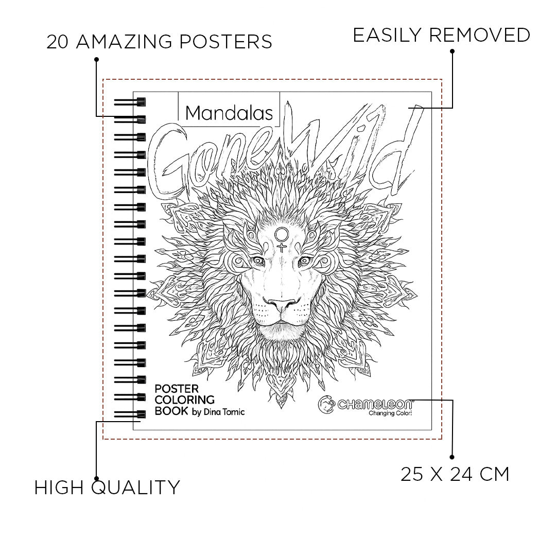 Chameleon Color Book Mandala Gone Wild