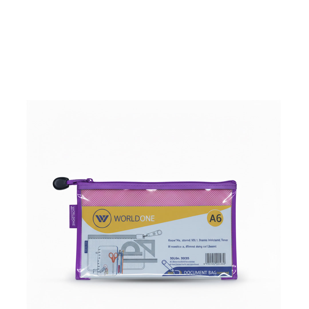 Worldone Transparent Pencil Pouch with Zipper