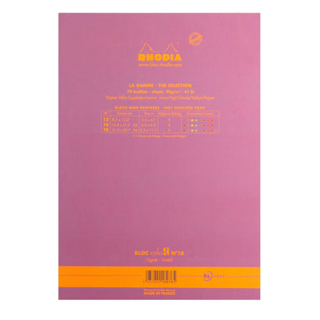 Rhodia Basics N°18 Lined Notepad - SCOOBOO - RH18976C_BC_CLR_18A4_297210_NP - Notepad